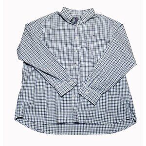 Vineyard Vines Classic Long Sleeve Whale Shirt Mens XXL Green Blue Plaid